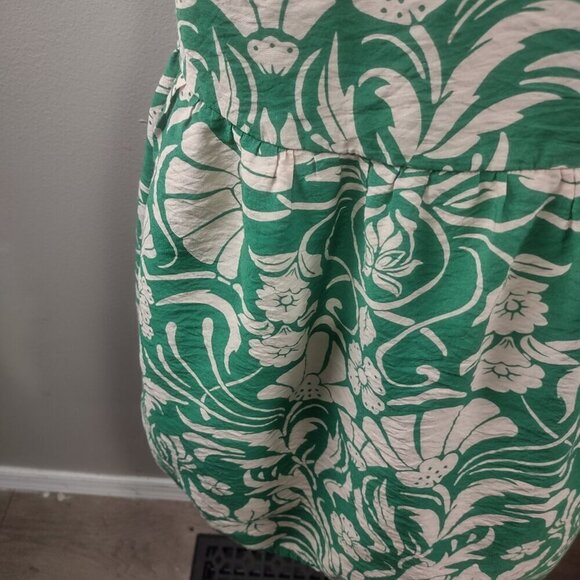 Women's MNG Green Floral Print Maxi Dress Size L - Picture 6 of 7